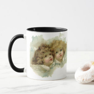 Caneca Natal Antigo, Anjos Vitorianos nas Nuvens