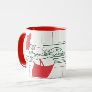 Caneca Natal Antigo, Papai Noel Chef e Peru