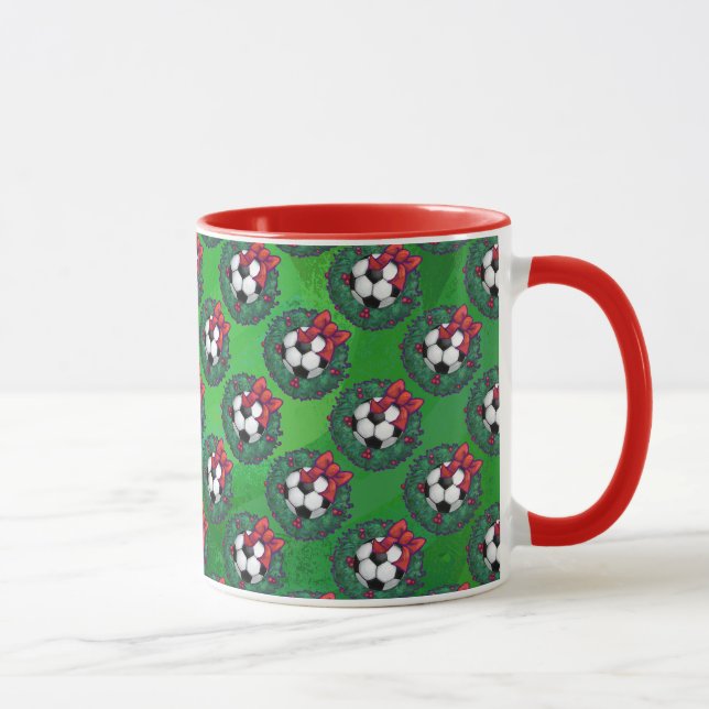 Caneca Natal da Bola de Futebol (Direita)