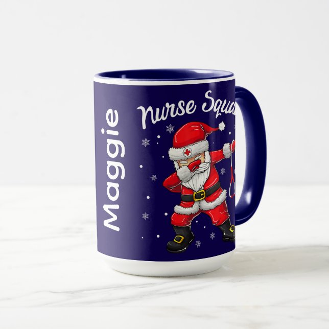 Caneca Natal da Equipe de Enfermagem  (Frente Esquerda)