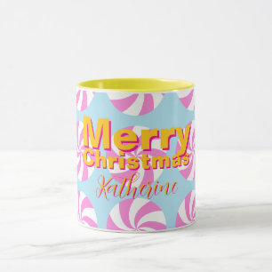 Caneca Natal da hortelã-pimenta