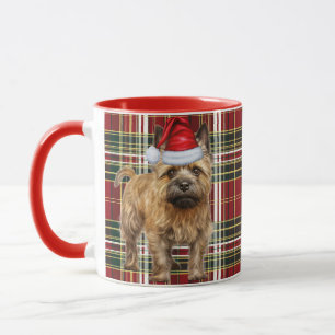 Caneca Natal da Xadrez de Férias do Cairn Terrier Dog Lov