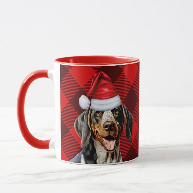 Caneca Natal da Xadrez de Natal de Bohound Buffalo (Esquerda)