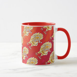 Caneca Natal De Frango Em Vermelho