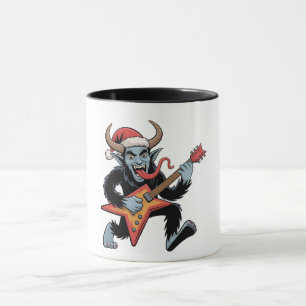 Caneca Natal de Rock Elétrico Krampus Assustador