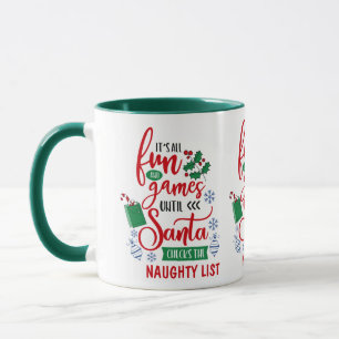Caneca Natal de uma Lista Triste de Jogos e Diversão