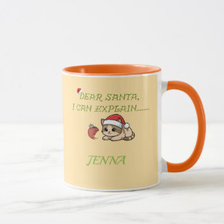 Caneca Natal Divertido de Gato Malandro