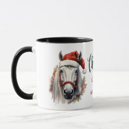 Caneca Natal do Cavalo Branco do Santa Hat