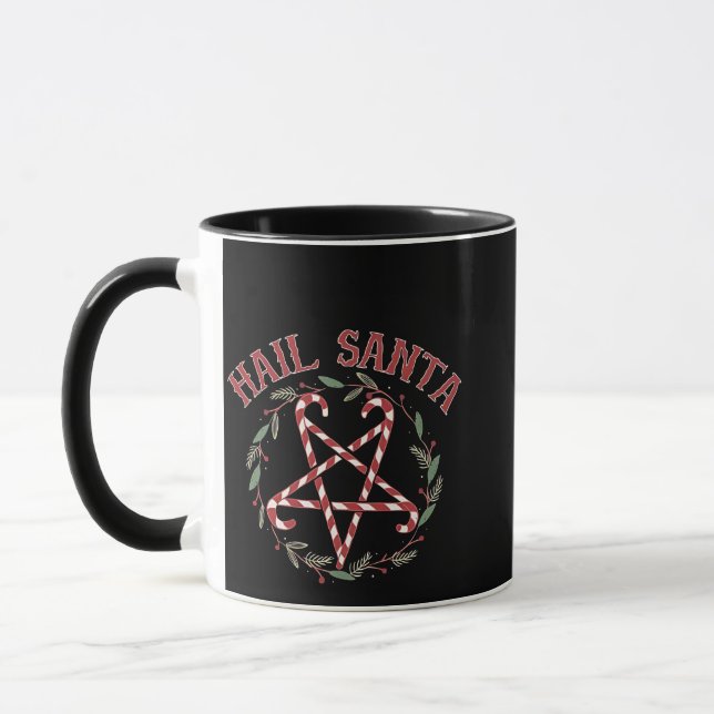 Caneca Natal do Diabo Krampus Natal do Demônio Doces  (Esquerda)