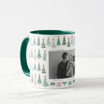Caneca Natal do Noel Colorido das Árvores do Xmas<br><div class="desc">Folhas de Papel de Moldagem de Natal de Noel Colorido do Xmas</div>