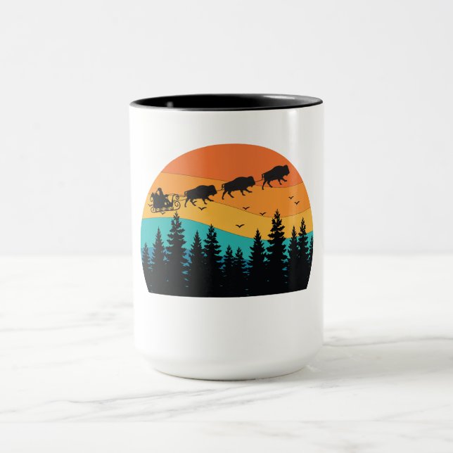 Caneca Natal do Parque Nacional do Buffalo Bison (Centro)