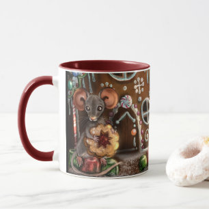 Caneca Natal do Rato de Pão-Genga