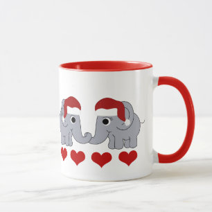 Caneca Natal dos elefantes