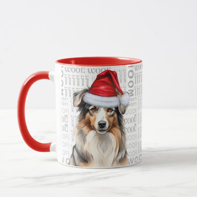Caneca Natal dos Papais noeis de Cachorro Australianos (Esquerda)
