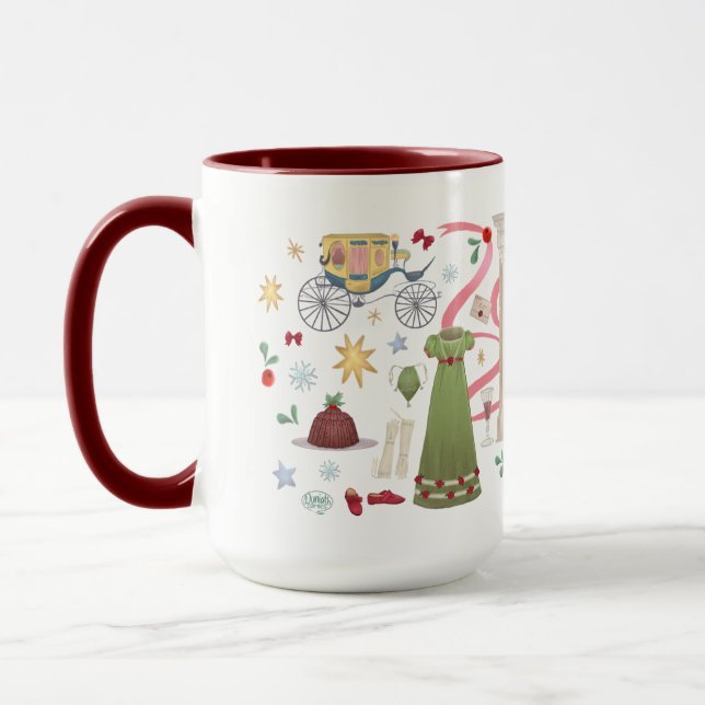 Caneca Natal em Randalls (Maroon 15 oz) (Esquerda)
