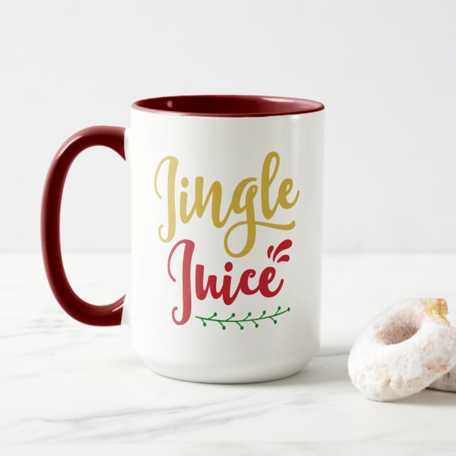 Caneca Natal Espíritos Jingle Juice Engraçado Xmas (Com Donut)