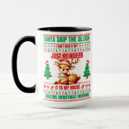Caneca Natal Feliz Natal Para O Gift Reindeer