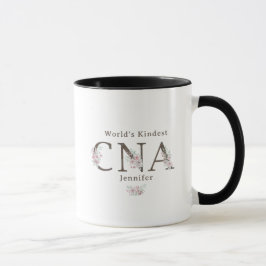 Caneca Natal Floral CNA Mais Gentil do Mundo