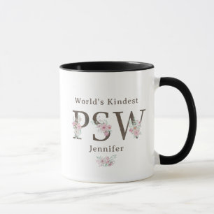Caneca Natal Floral PSW Mais Gentil do Mundo