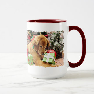 Caneca Natal - golden retriever - Addison