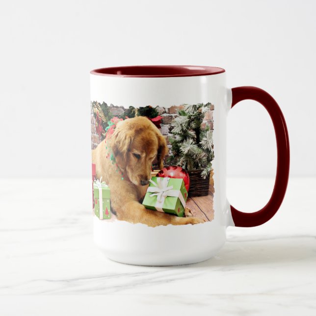 Caneca Natal - golden retriever - Addison (Direita)