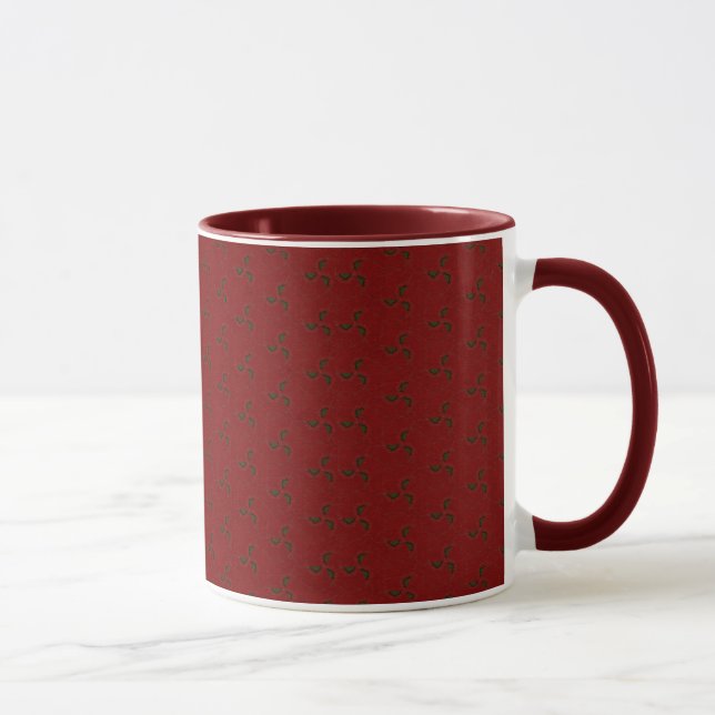Caneca Natal Holly Pattern (Direita)