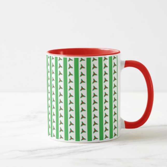 Caneca Natal Holly Pattern (Direita)