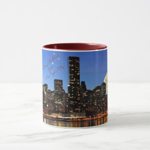 Caneca Natal - horizonte Nova Iorque