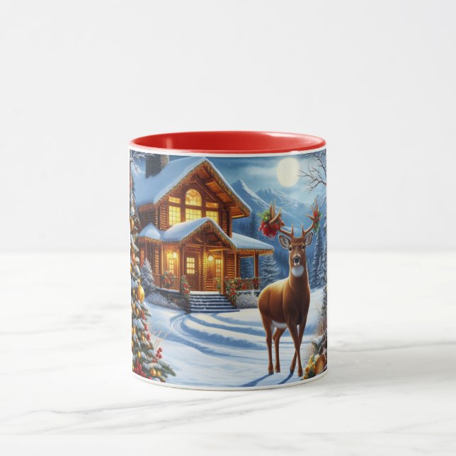 Caneca Natal/Inverno Deer Lodge (Centro)