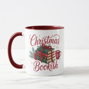 Caneca Natal Livresco Aconchegante Amante da Leitura Bibl
