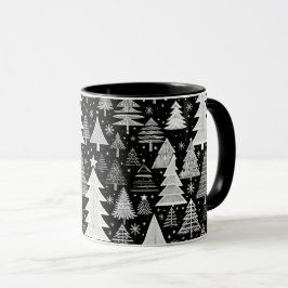 Caneca Natal monocromático