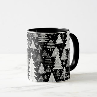 Caneca Natal monocromático