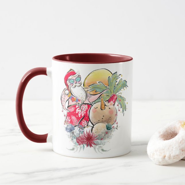 Caneca Natal no Sul | Hot Holly Jolly Santa Claus (Com Donut)