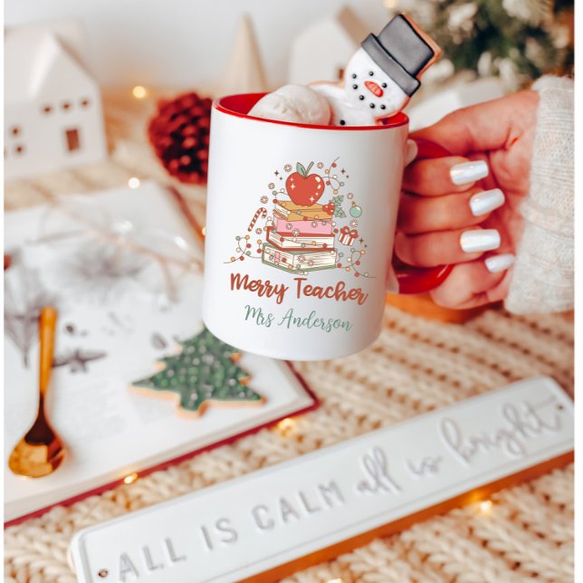 Caneca Natal para Professores de Feliz de Bons Portos (Criador carregado)