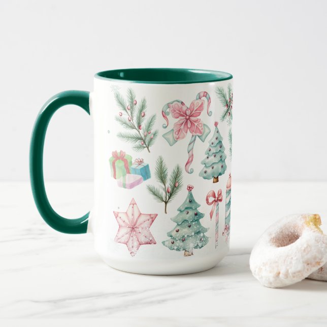 Caneca Natal Pastel (Com Donut)