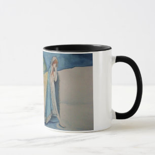 Caneca Natal pela luz da lanterna