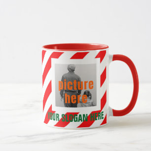 CANECA NATAL PERSONALIZADO BRANCO VERMELHO PERSONALIZADO