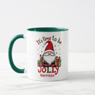 Caneca Natal Personalizado com Papai Noel Fofo e Alegre