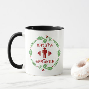 Caneca Natal pessoal engraçado Liftmas da malhação do