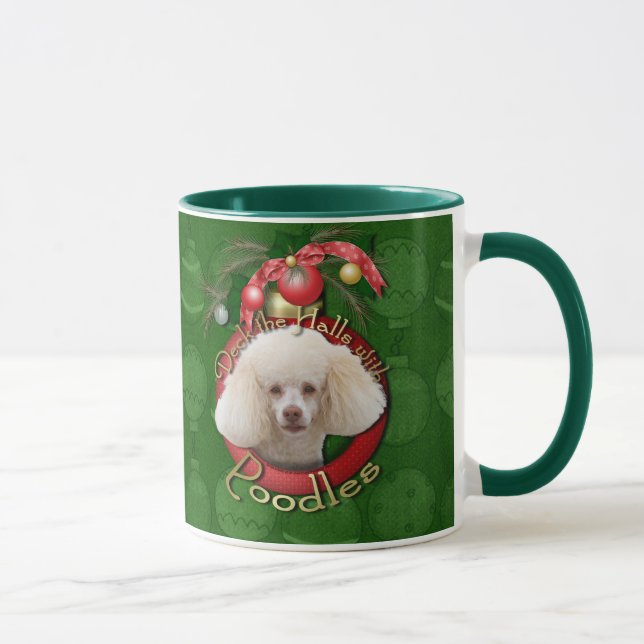 Caneca Natal - plataforma os salões - caniches - branco (Direita)