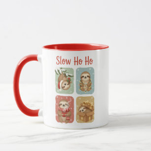 Caneca Natal Preguiça Fofa – Ho Ho Lento