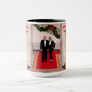 Caneca Natal Presidente Donald Trump & Melania MAGA