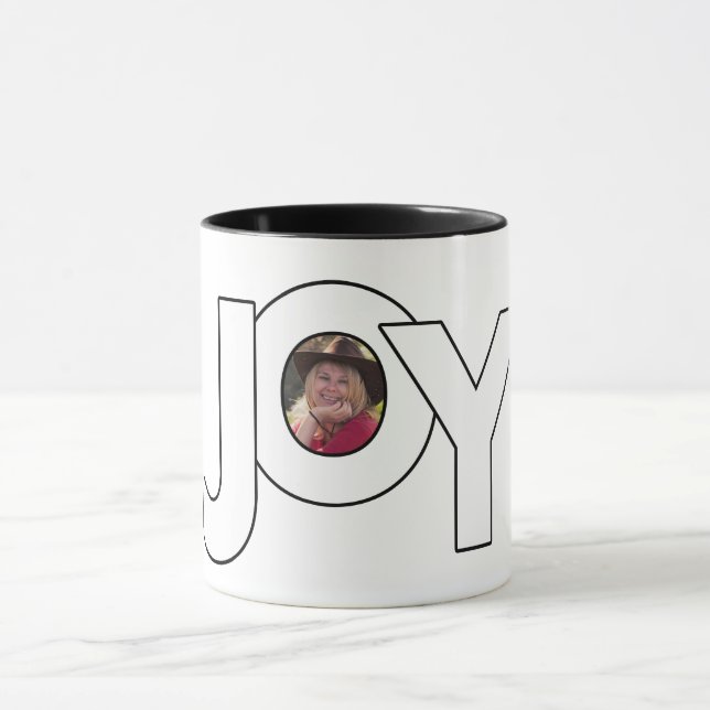 Caneca Natal preto e branco (Centro)