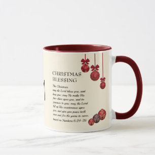 Caneca Natal QUE O SENHOR TE ABENÇOE O Monograma