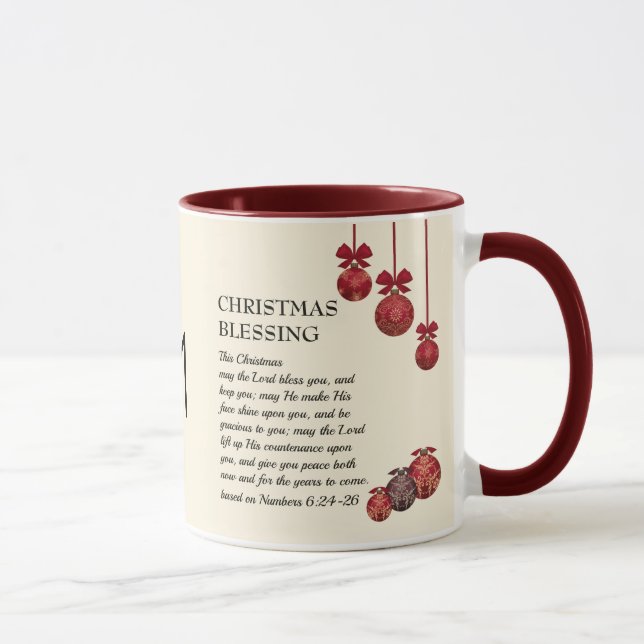 Caneca Natal QUE O SENHOR TE ABENÇOE O Monograma (Direita)