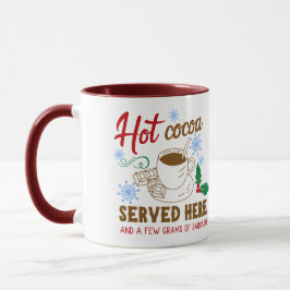 Caneca Natal quente com cacau e sarcasmo