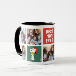 Caneca Natal Snoopy & Woodstock   Melhor Mãe - Colagem