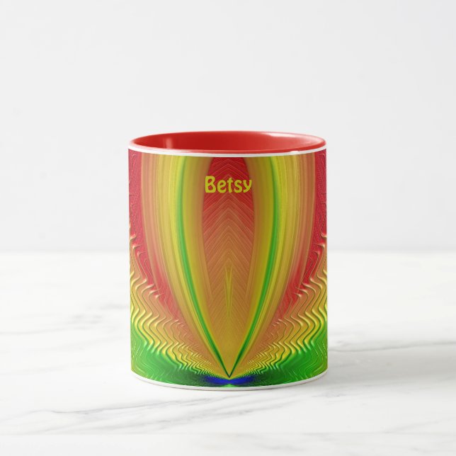 Caneca NATAL Verde Amarelo Verde 3D MELHOR ~ GLOSSY (Centro)