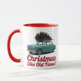 Caneca Natal Vintage Car – Férias de Antigos Tempos