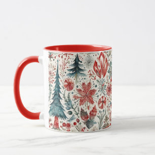 Caneca Natal Vintage Design Escandinavo
